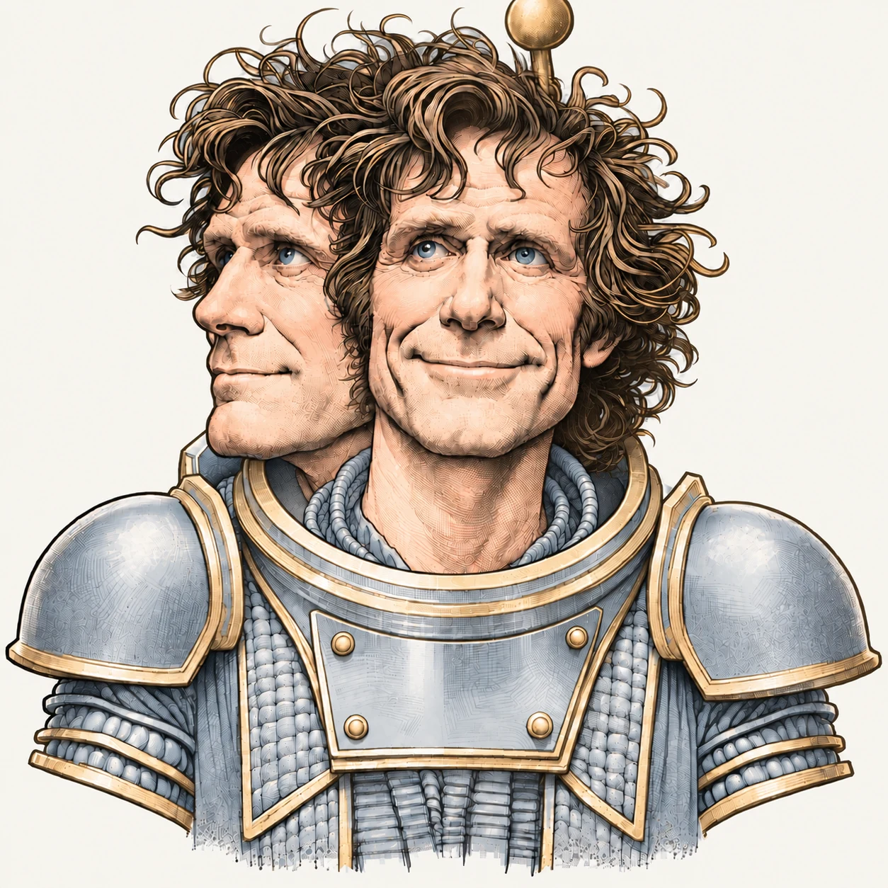 Zaphod’s illustrated two-headed avatar